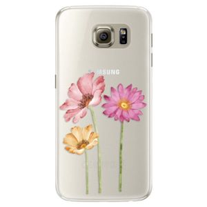 Silikónové puzdro iSaprio - Three Flowers - Samsung Galaxy S6 Edge vyobraziť