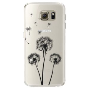 Silikónové puzdro iSaprio - Three Dandelions - black - Samsung Galaxy S6 Edge vyobraziť