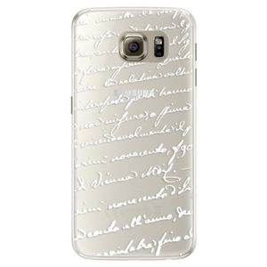 Silikónové puzdro iSaprio - Handwriting 01 - white - Samsung Galaxy S6 Edge vyobraziť