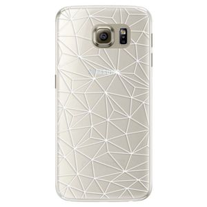 Silikónové puzdro iSaprio - Abstract Triangles 03 - white - Samsung Galaxy S6 Edge vyobraziť