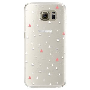 Silikónové puzdro iSaprio - Abstract Triangles 02 - white - Samsung Galaxy S6 Edge vyobraziť