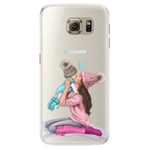 Silikónové puzdro iSaprio - Kissing Mom - Brunette and Boy - Samsung Galaxy S6 vyobraziť