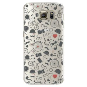 Silikónové puzdro iSaprio - Vintage Pattern 01 - black - Samsung Galaxy S6 vyobraziť