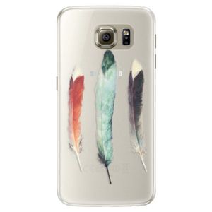 Silikónové puzdro iSaprio - Three Feathers - Samsung Galaxy S6 vyobraziť