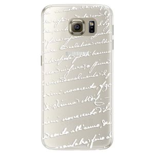 Silikónové puzdro iSaprio - Handwriting 01 - white - Samsung Galaxy S6 vyobraziť
