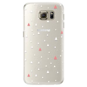 Silikónové puzdro iSaprio - Abstract Triangles 02 - white - Samsung Galaxy S6 vyobraziť