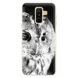 Silikónové puzdro iSaprio - BW Owl - Samsung Galaxy A6+ vyobraziť