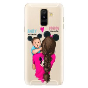 Silikónové puzdro iSaprio - Mama Mouse Brunette and Boy - Samsung Galaxy A6+ vyobraziť