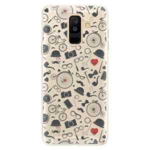 Silikónové puzdro iSaprio - Vintage Pattern 01 - black - Samsung Galaxy A6+ vyobraziť