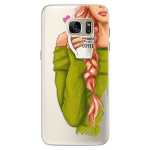 Silikónové puzdro iSaprio - My Coffe and Redhead Girl - Samsung Galaxy S7 Edge vyobraziť