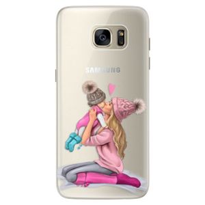 Silikónové puzdro iSaprio - Kissing Mom - Blond and Girl - Samsung Galaxy S7 Edge vyobraziť