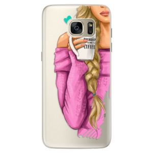 Silikónové puzdro iSaprio - My Coffe and Blond Girl - Samsung Galaxy S7 Edge vyobraziť