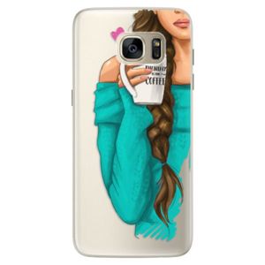 Silikónové puzdro iSaprio - My Coffe and Brunette Girl - Samsung Galaxy S7 Edge vyobraziť