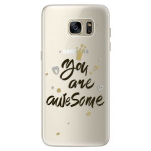 Silikónové puzdro iSaprio - You Are Awesome - black - Samsung Galaxy S7 Edge vyobraziť