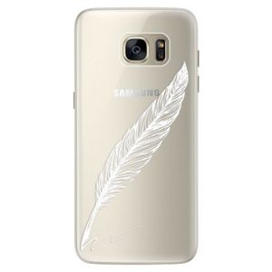 Silikónové puzdro iSaprio - Writing By Feather - white - Samsung Galaxy S7 Edge vyobraziť