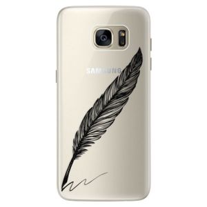 Silikónové puzdro iSaprio - Writing By Feather - black - Samsung Galaxy S7 Edge vyobraziť