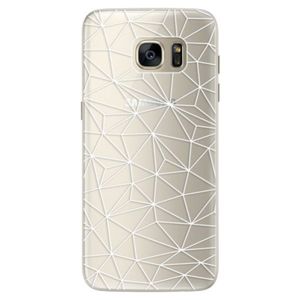 Silikónové puzdro iSaprio - Abstract Triangles 03 - white - Samsung Galaxy S7 Edge vyobraziť