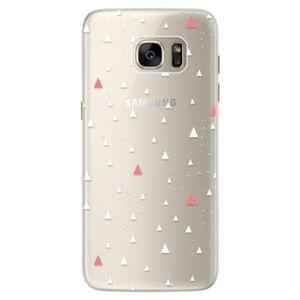 Silikónové puzdro iSaprio - Abstract Triangles 02 - white - Samsung Galaxy S7 Edge vyobraziť