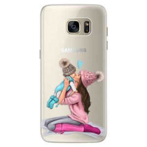 Silikónové puzdro iSaprio - Kissing Mom - Brunette and Boy - Samsung Galaxy S7 vyobraziť