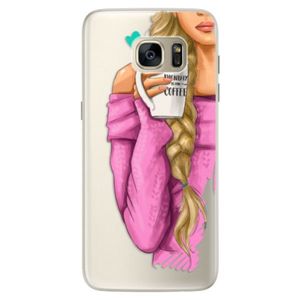 Silikónové puzdro iSaprio - My Coffe and Blond Girl - Samsung Galaxy S7 vyobraziť