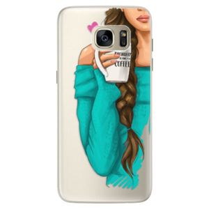 Silikónové puzdro iSaprio - My Coffe and Brunette Girl - Samsung Galaxy S7 vyobraziť