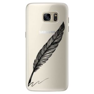 Silikónové puzdro iSaprio - Writing By Feather - black - Samsung Galaxy S7 vyobraziť