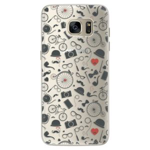 Silikónové puzdro iSaprio - Vintage Pattern 01 - black - Samsung Galaxy S7 vyobraziť