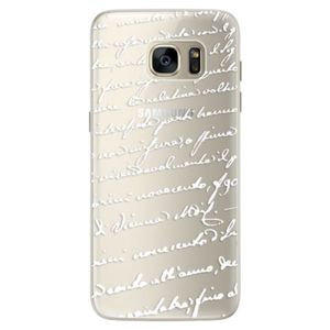 Silikónové puzdro iSaprio - Handwriting 01 - white - Samsung Galaxy S7 vyobraziť
