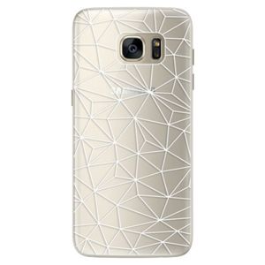 Silikónové puzdro iSaprio - Abstract Triangles 03 - white - Samsung Galaxy S7 vyobraziť