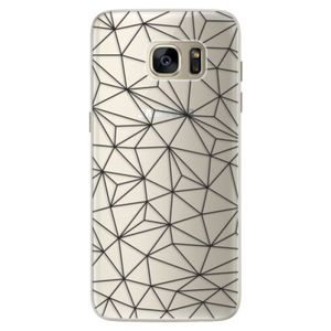 Silikónové puzdro iSaprio - Abstract Triangles 03 - black - Samsung Galaxy S7 vyobraziť