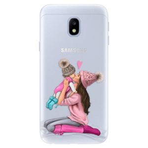 Silikónové puzdro iSaprio - Kissing Mom - Brunette and Girl - Samsung Galaxy J3 2017 vyobraziť