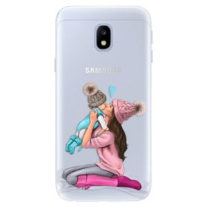 Silikónové puzdro iSaprio - Kissing Mom - Brunette and Boy - Samsung Galaxy J3 2017 vyobraziť
