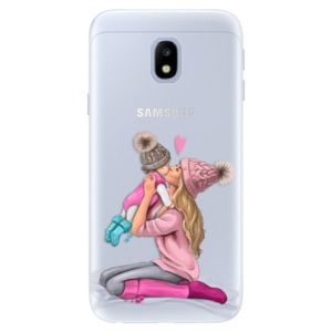 Silikónové puzdro iSaprio - Kissing Mom - Blond and Girl - Samsung Galaxy J3 2017 vyobraziť