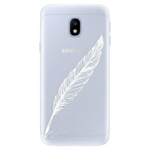 Silikónové puzdro iSaprio - Writing By Feather - white - Samsung Galaxy J3 2017 vyobraziť