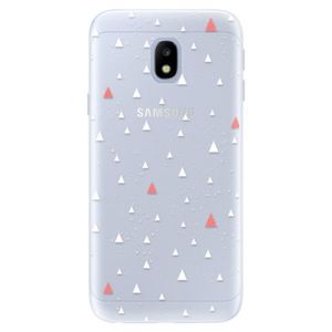 Silikónové puzdro iSaprio - Abstract Triangles 02 - white - Samsung Galaxy J3 2017 vyobraziť