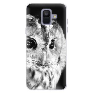 Silikónové puzdro iSaprio - BW Owl - Samsung Galaxy A6 vyobraziť