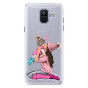 Silikónové puzdro iSaprio - Kissing Mom - Brunette and Girl - Samsung Galaxy A6 vyobraziť