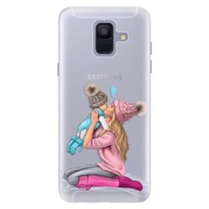 Silikónové puzdro iSaprio - Kissing Mom - Blond and Boy - Samsung Galaxy A6 vyobraziť