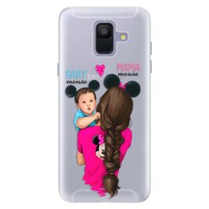 Silikónové puzdro iSaprio - Mama Mouse Brunette and Boy - Samsung Galaxy A6 vyobraziť