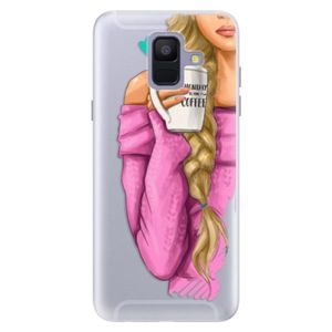 Silikónové puzdro iSaprio - My Coffe and Blond Girl - Samsung Galaxy A6 vyobraziť