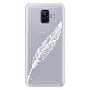Silikónové puzdro iSaprio - Writing By Feather - white - Samsung Galaxy A6 vyobraziť