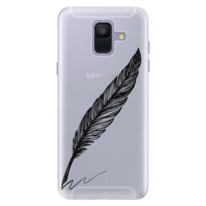 Silikónové puzdro iSaprio - Writing By Feather - black - Samsung Galaxy A6 vyobraziť