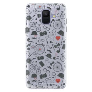 Silikónové puzdro iSaprio - Vintage Pattern 01 - black - Samsung Galaxy A6 vyobraziť