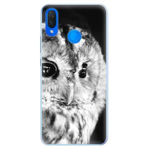 Silikónové puzdro iSaprio - BW Owl - Huawei Nova 3i vyobraziť
