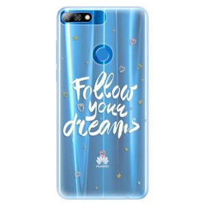 Silikónové puzdro iSaprio - Follow Your Dreams - white - Huawei Y7 Prime 2018 vyobraziť