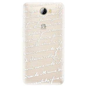 Silikónové puzdro iSaprio - Handwriting 01 - white - Huawei Y5 II / Y6 II Compact vyobraziť