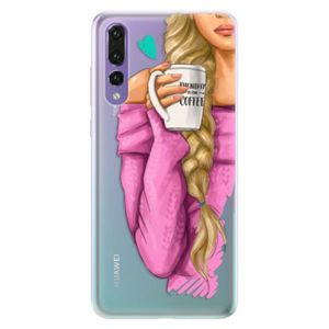 Silikónové puzdro iSaprio - My Coffe and Blond Girl - Huawei P20 Pro vyobraziť