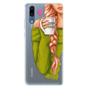 Silikónové puzdro iSaprio - My Coffe and Redhead Girl - Huawei P20 vyobraziť