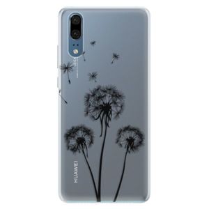 Silikónové puzdro iSaprio - Three Dandelions - black - Huawei P20 vyobraziť