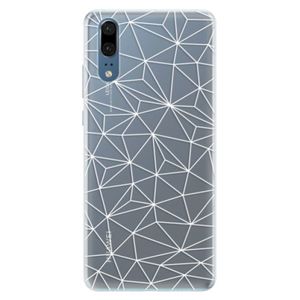 Silikónové puzdro iSaprio - Abstract Triangles 03 - white - Huawei P20 vyobraziť